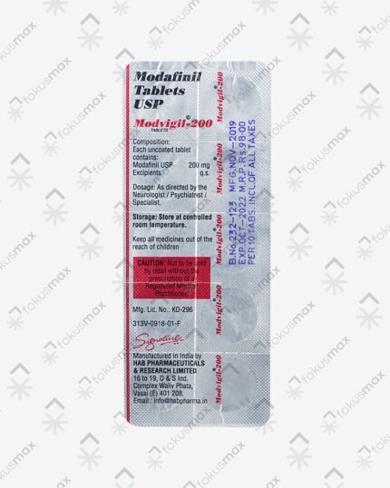 Modvigil 200 mg tablete uredno zapakovane u blister