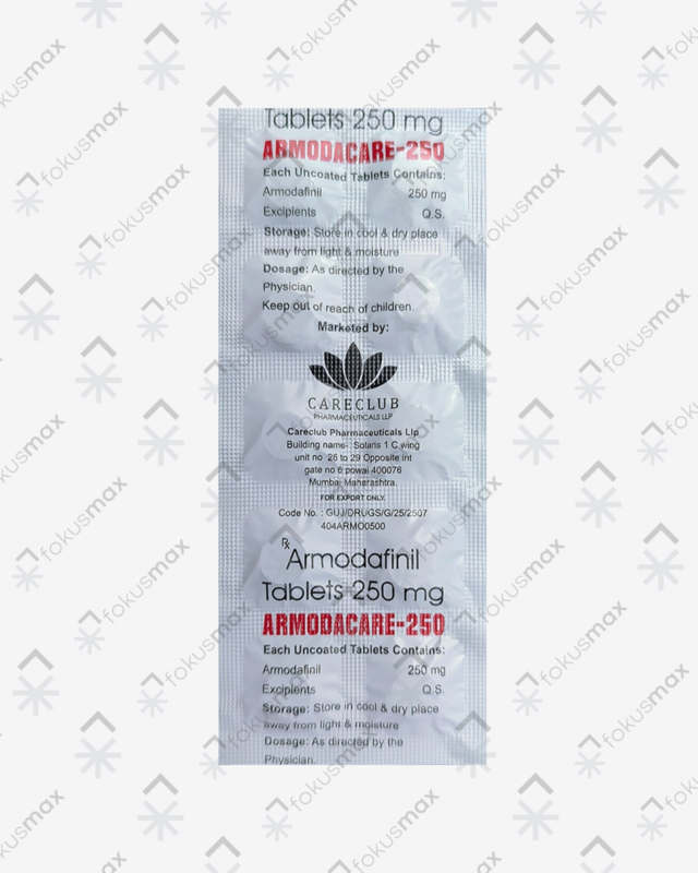 Blister pakovanje Armodacare 250 mg tableta za mentalni fokus