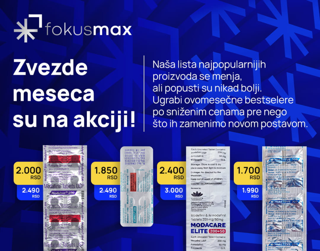 Modalert Prodaja akcija Waklert Prodaja akcija Modacareelite Prodaja akcija Modactive Prodaja akcija